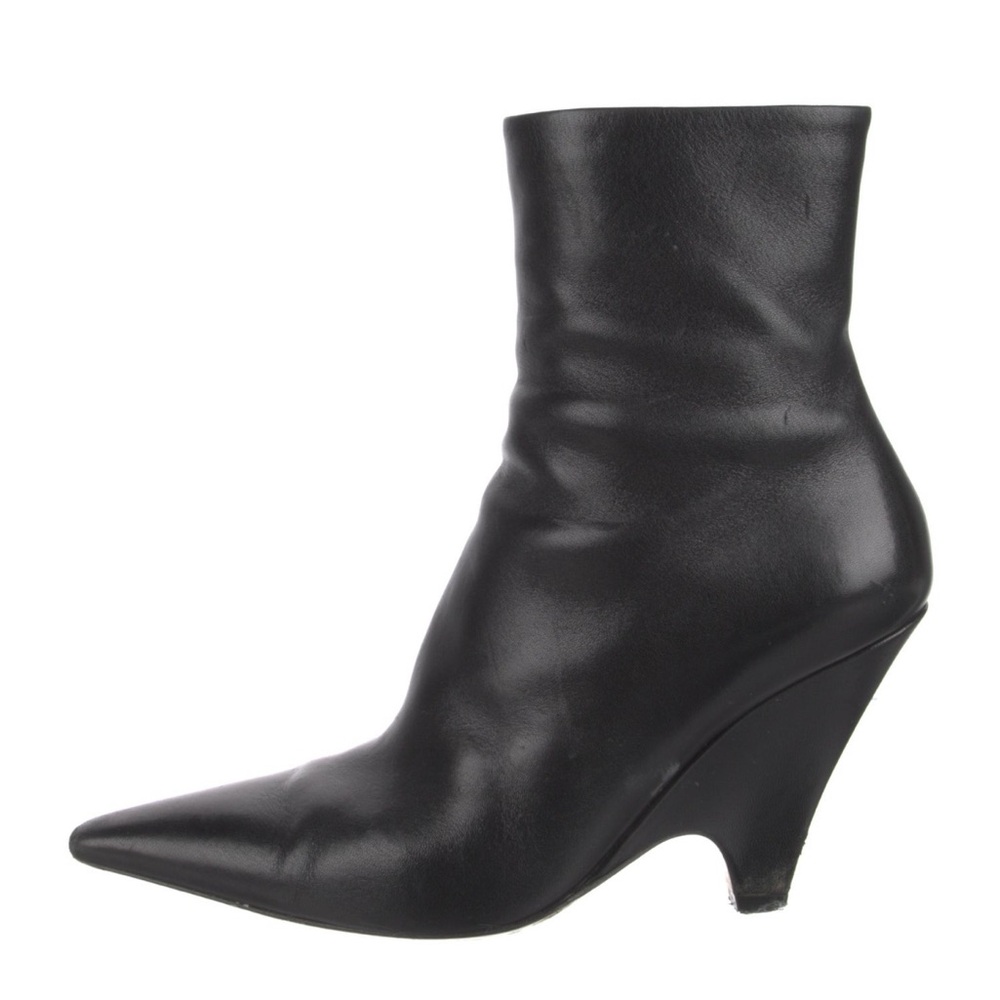 Bottega Veneta Black Pointed Heeled Boots 36.5